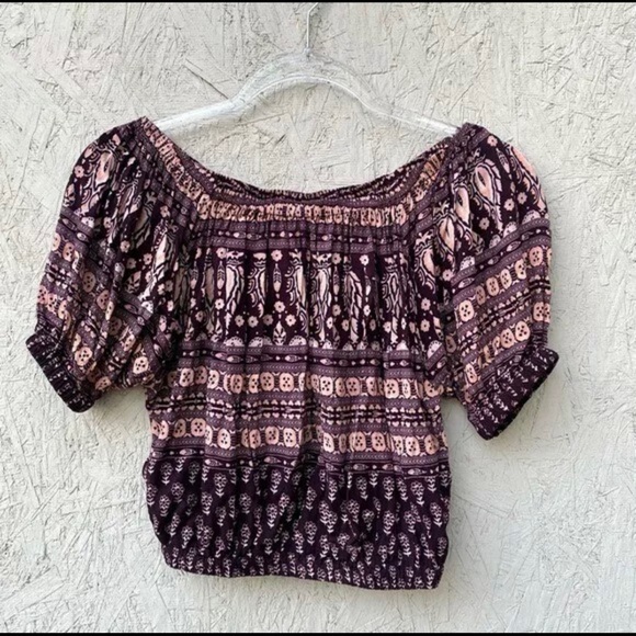 ❌SOLD❌ EUC//Spell and the Gypsy Collective//Gypsiana Off the Shoulder Boho Crop - Picture 8 of 9